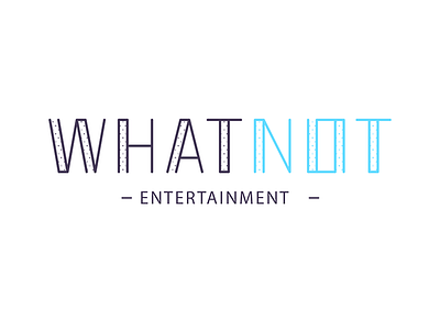 Whatnot Entertainment Logo blue brand comedy company entertainment line linear logo noise purple vector whatnot