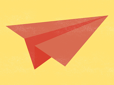 TNF Website - Paper Aeroplane icon illustration paper paper aeroplane paper plane plane red social tnf weathered worn yellow