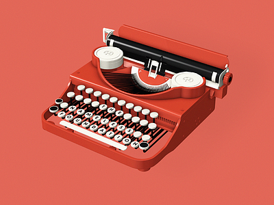 TNF Website - Typewriter 3d ae after effects keys red render retro tnf type typewriter vintage words