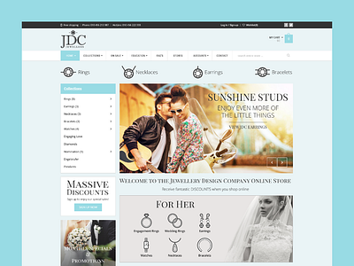 JDC Jewellers Website icons jewellery navigation ui uiux ux vector web website wedding