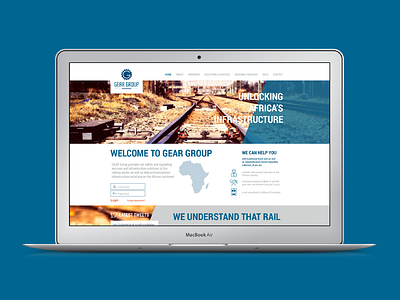 GEAR GROUP Website africa blog blue corporate gear rail train ui uiux website