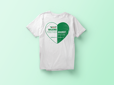 MDS Anti-Racism T-Shirt anti racism green heart peace protest red social t shirt typogaphy walk