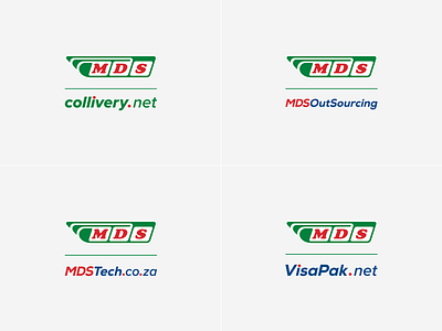 MDS Group - Sub-Brand Logos Square brand branding corporate courier logo online outsourcing technology vector visas web