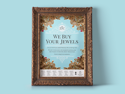 JDC Poster fancy frame jewelery jewellery jewels poster print shop store vintage