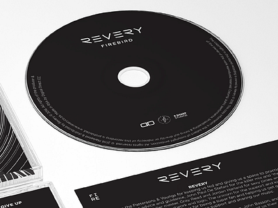 Revery Logo - CD album album art band black cd compact disc firebird illustration revery vector white