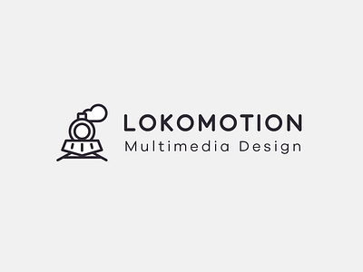 Lokomotion Logo brand branding design icon illustration line linear locomotion locomotive logo lokomotion multimedia steam train train vector