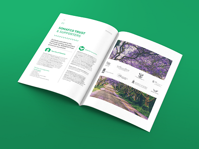 SOMAFCO Prelaunch Report - Supporters african book brochure corporate green icons illustration information layout magazine pattern print print design report south africa vector zigzag