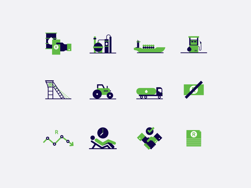 Lombard Fuel Animated Icons ae after effects aftereffects animated animated icons animation boat business chemistry corporate fuel mine money oil pump science tractor truck vector vector animation