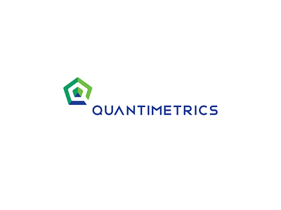 QuantiMetrics Logo blue brand design brand identity brandidentity branding business corporate green icon letter lettering logo logo design logodesign logos pentagon q symbol vector