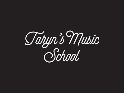 Taryn's Music School Logo black and white blackandwhite font friendly fun line linear logo logo design logodesign logotype monoline monoweight music notes school selfie studio type typeface