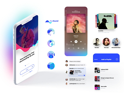 MusicApp › Listener Experience app design illustration interface music ui uiux ux