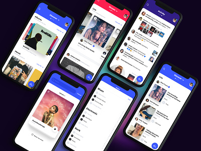 "MusicApp" – Discover Page app interaction interface ios music product design ui ux