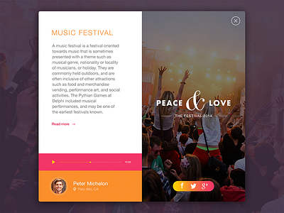 Music Festival • Rebound festival flat icon interface music ui ux uxui web