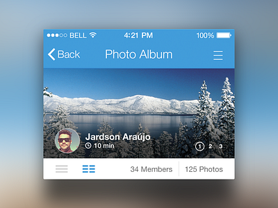 Photo Album Cover app flat guidebook icon interface ios 7 iphone product ui ux uxui