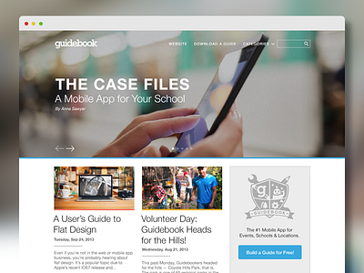 Guidebook Blog blog design flat responsive ui ux webdesign