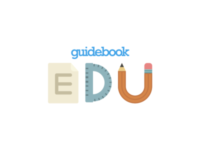 Guidebook EDU logo education flat guide illustration logo