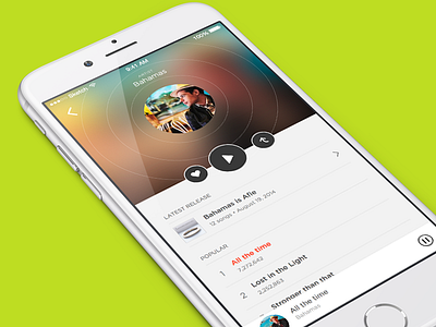 Music app • Artist view artist concept design interaction interface music player rdio spotify ui ux
