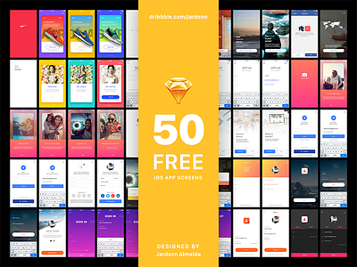 Sign In Project • 50 FREE iOS App Screens for Sketch app download freebie interface ios iphone resource sketch ui uiux usability ux