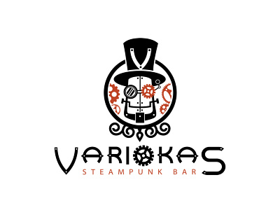 VARIOKAS steampunk bar logo