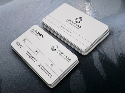 White Clean Business Card Template Design ai branding business business card business card template card design logo modern business card professional visiting card