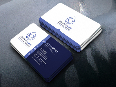 Blue Corporate Business Card agency black blue business business card card clean colorful colors corporate corporate business card creative