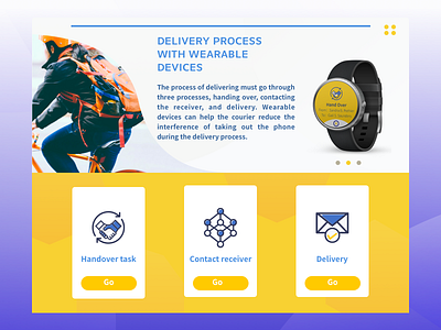 DailyUi#7 « Landing Page courier dailyui delivery handover landing page watch watch design wearable wearable tech