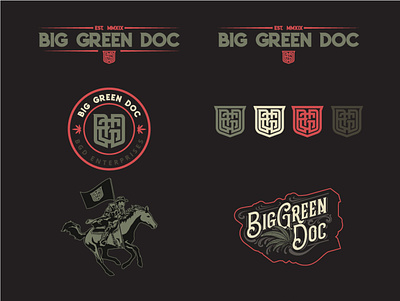 Big Green Doc CBD branding cannabis cbd illustrator logo vector