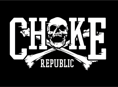 Choke Republic - Crossed Bones bjj branding brazilian jiu jitsu design illustration jiu jitsu jiu jitsu vector