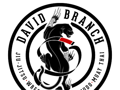 David Branch Gym Logo bjj branding brazilian jiu jitsu grappling jiu jitsu jiu jitsu logo design mixed martial arts mma panther wrestling