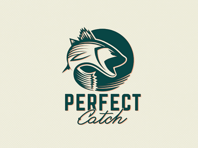 Perfect Catch logo bass branding camping fish fishing identity illustration logo logo design outdoors