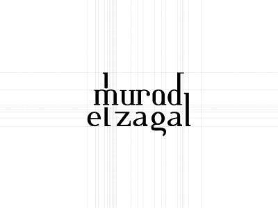 Murad El Zagal logo black and white grid logo design personal