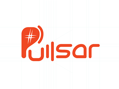 Pullsar logo crowdfunding design logo social media startups tech