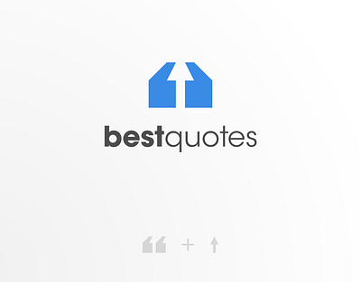 bestquotes Logo app arrow arrow logo branding clean design flat graphic design icon logo logodesign logos minimal negative space negative space logo negativespace quote quotes top vector