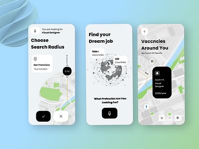 Job Finder App app design ui ux