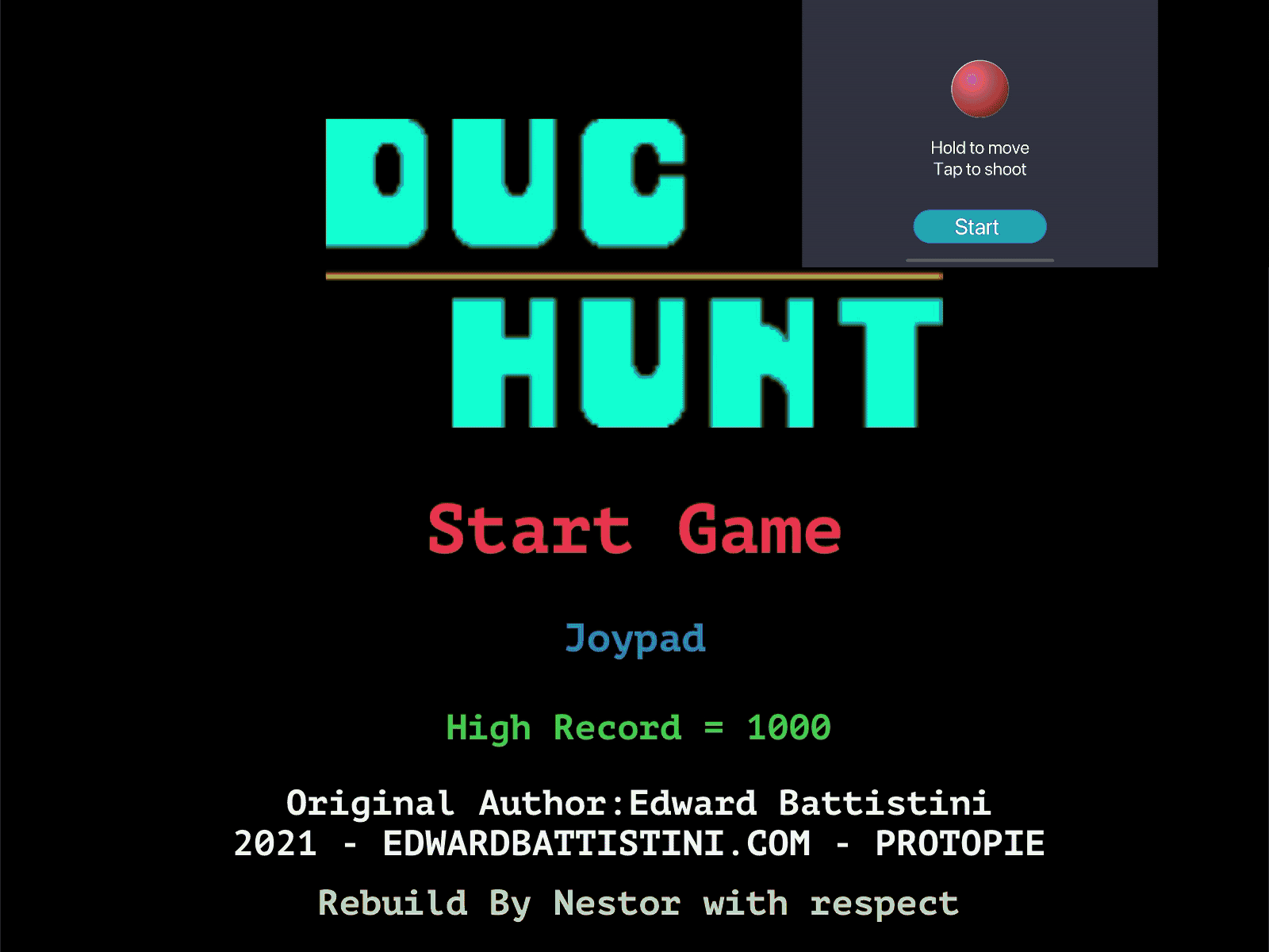Rebuild Duck Hunt By Nestor app design pieday playoff protopie
