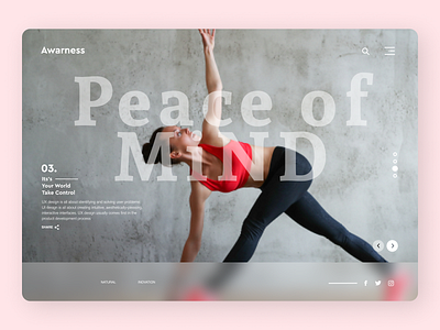 Yoga Trainer art design new online typography ui ux web