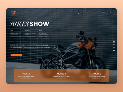 Motor Bike LP branding design minimal new online typography ui uiux ux web