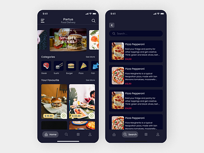 Food ordering App app design ui ux