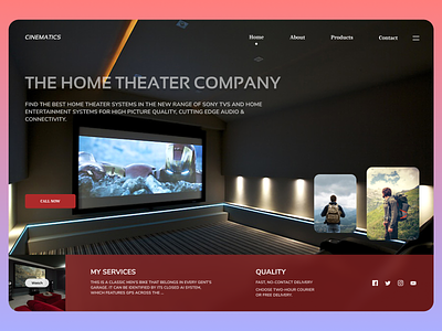 Home Theater branding clear cleardesign design minimal new ui uiux ux web