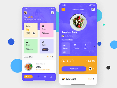 Food Delivery App app design ui ux