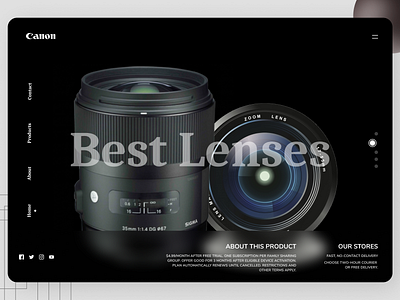 Online Lenses Landing Page branding design new newdesign online social typography ui uiux ux web website