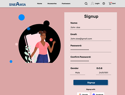 Signup design login page signup ui uiux ux