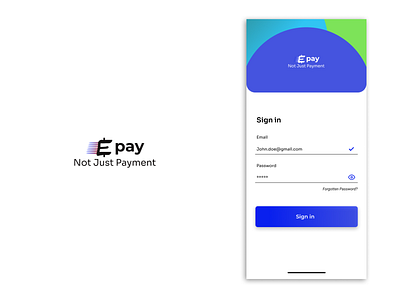 E_Pay branding design illustration logo ui ui design uiux