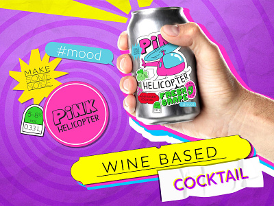 Wine cocktail - packaging and sales presentation design branding design graphic design label design logo packaging design presentation