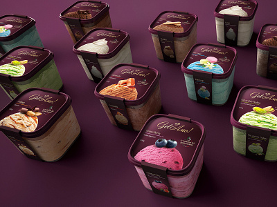 Packaging design for italian ice cream