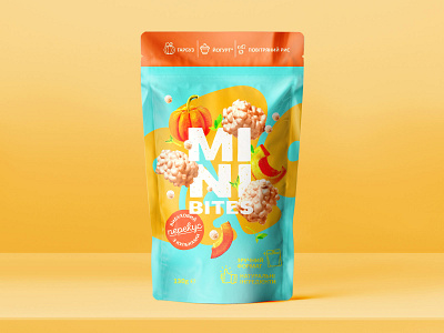 Packaging design for mini candy bites branding design graphic design label design logo packaging design