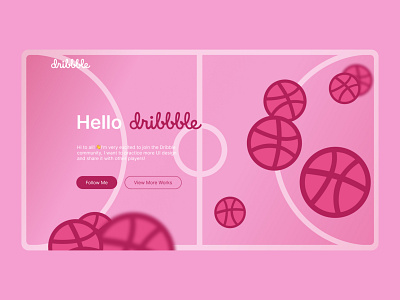 Hello Dribbble debut design graphic design landing webdesign