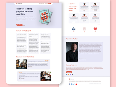 Book Landing Page author book book landing page book store book website branding interface library novel novel website online book online book store personal book personal novel story ui ux web design writer writing