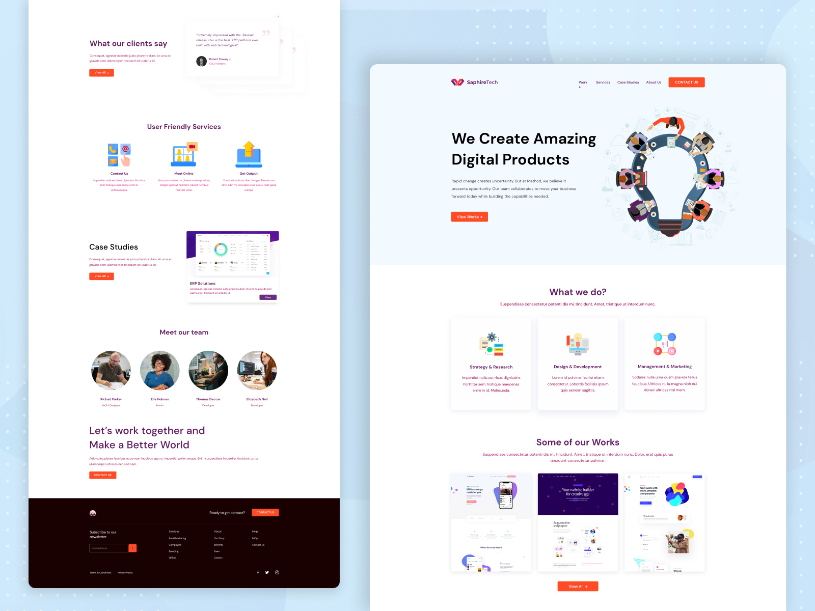 Agency Landing Page by Rahiq Ahmed on Dribbble