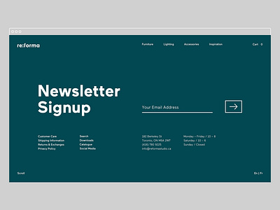 Reforma Studio – Newsletter Signup